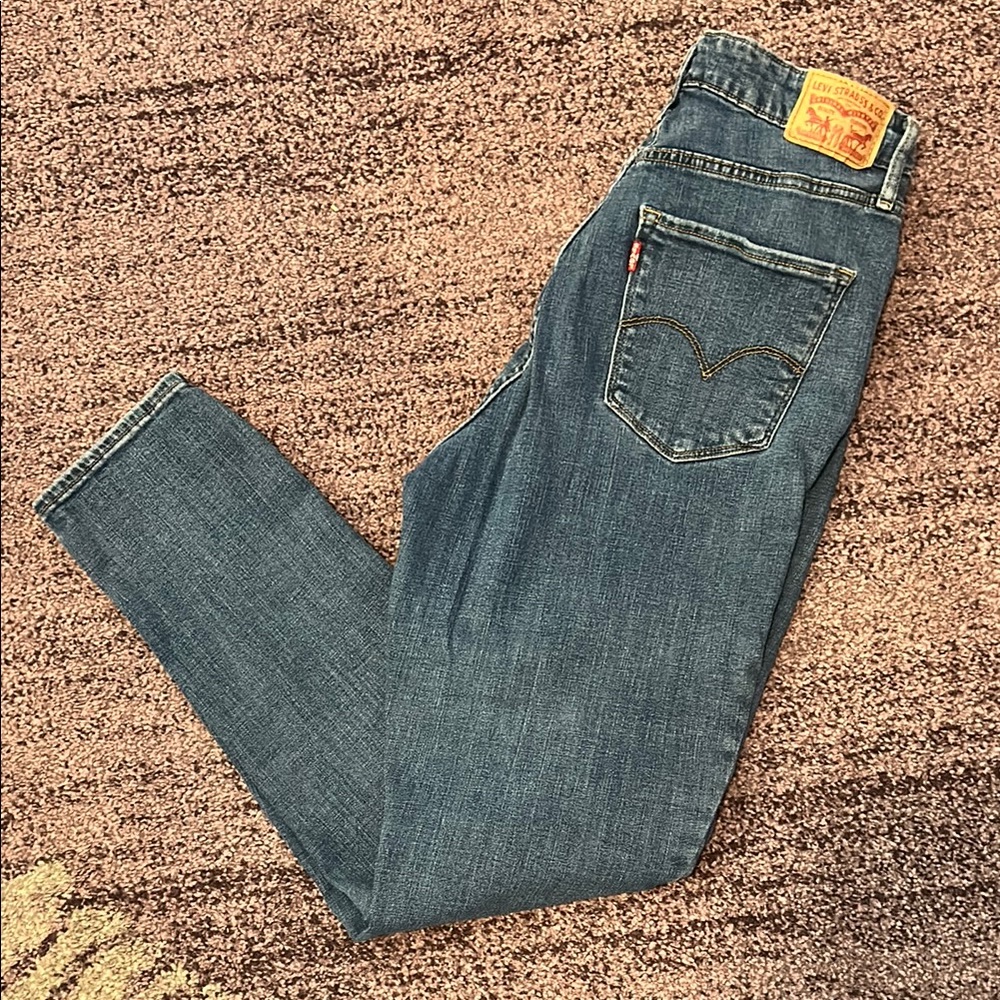 Levi's Blue High Rise Skinny Jeans